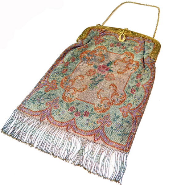 Victorian beaded handbag