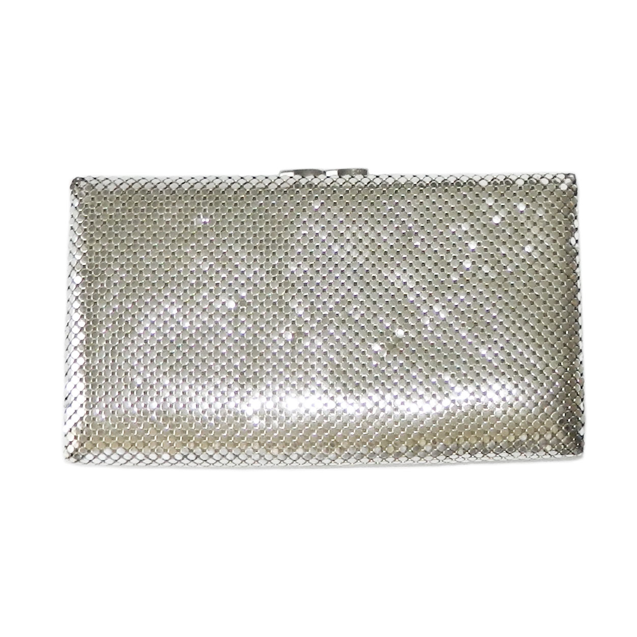 Vintage silver mesh clutch purse