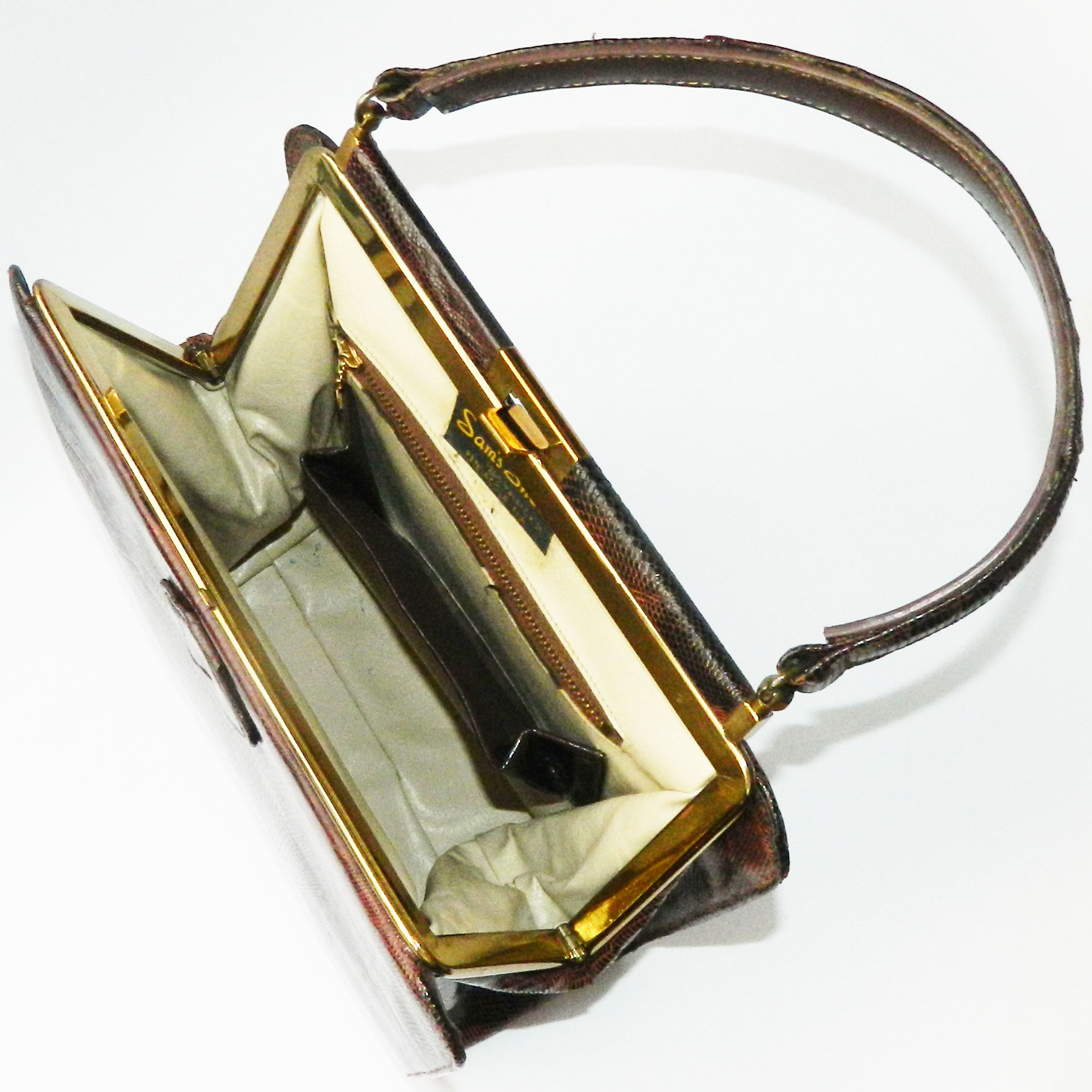 1950s lizard leather purse