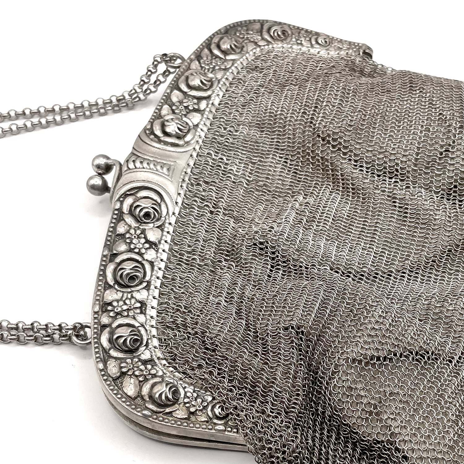 1920s 800 silver mesh handbag