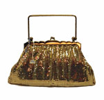 vintage gold Whiting and Davis purse