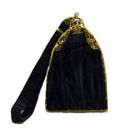 vintage grey velvet handbag