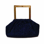 vintage 1940's iridescent blue beaded handbag