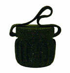 vintage 1940's beaded cylindrical handbag