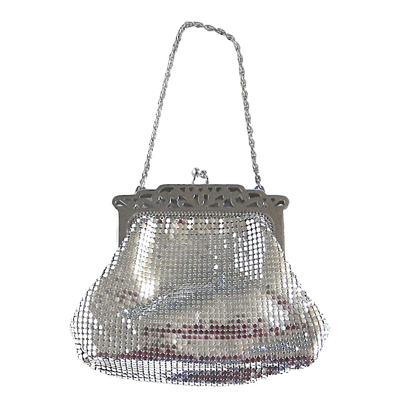 Silver Whiting and Davis mesh handbag
