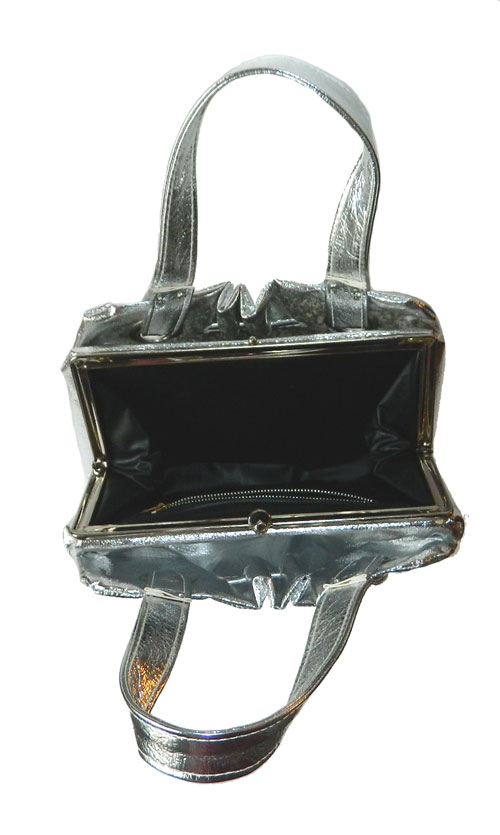 1950's silver metalic handbag