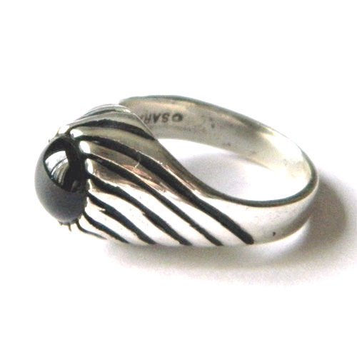 Sarah Coventry sterling black onyx ring
