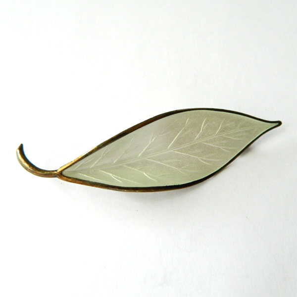 David Andersen silver leaf brooch