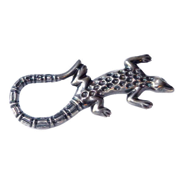 Mexican silver gecko brooch
