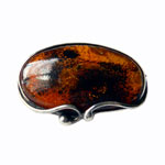 Polish amber brooch