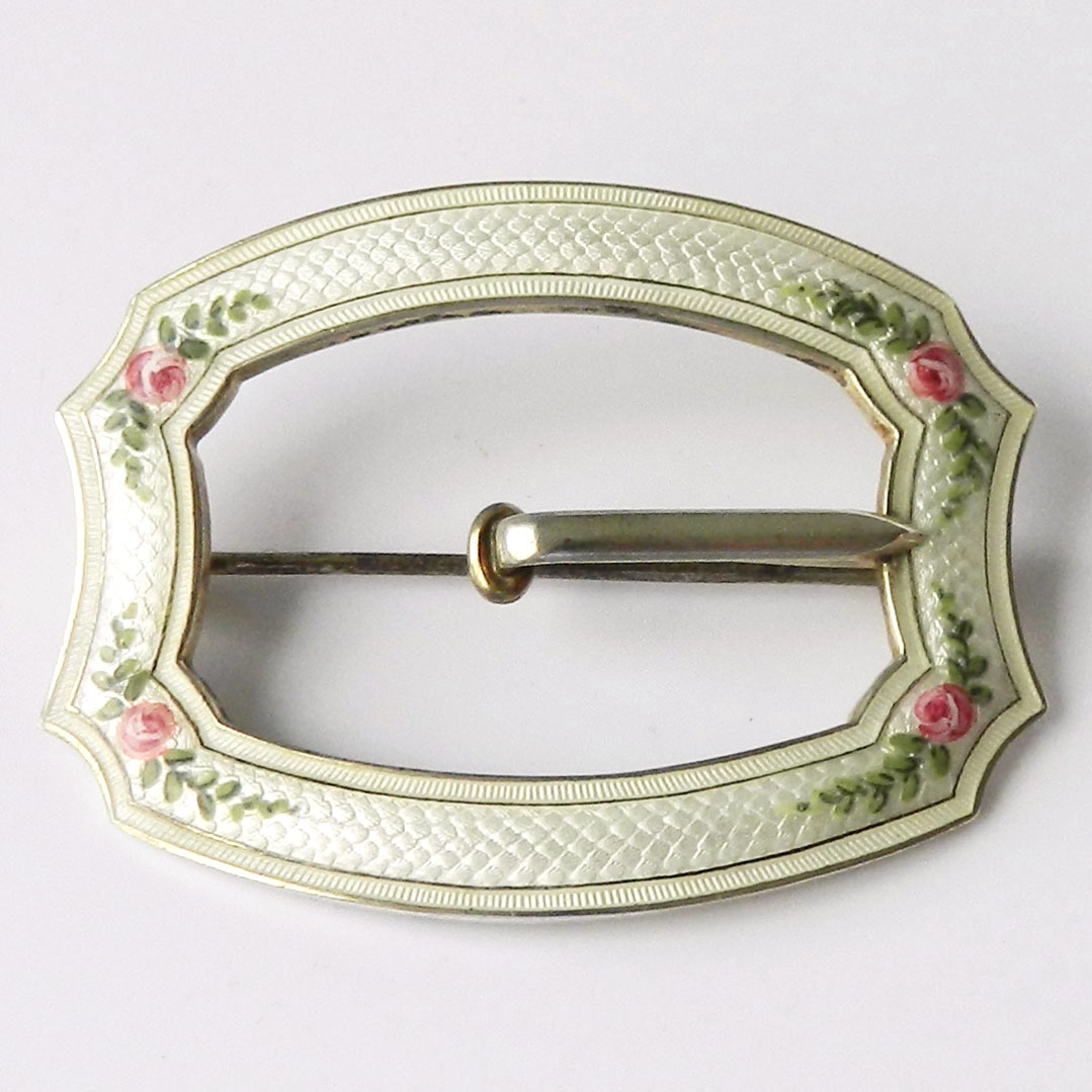 Antique enamel brooch