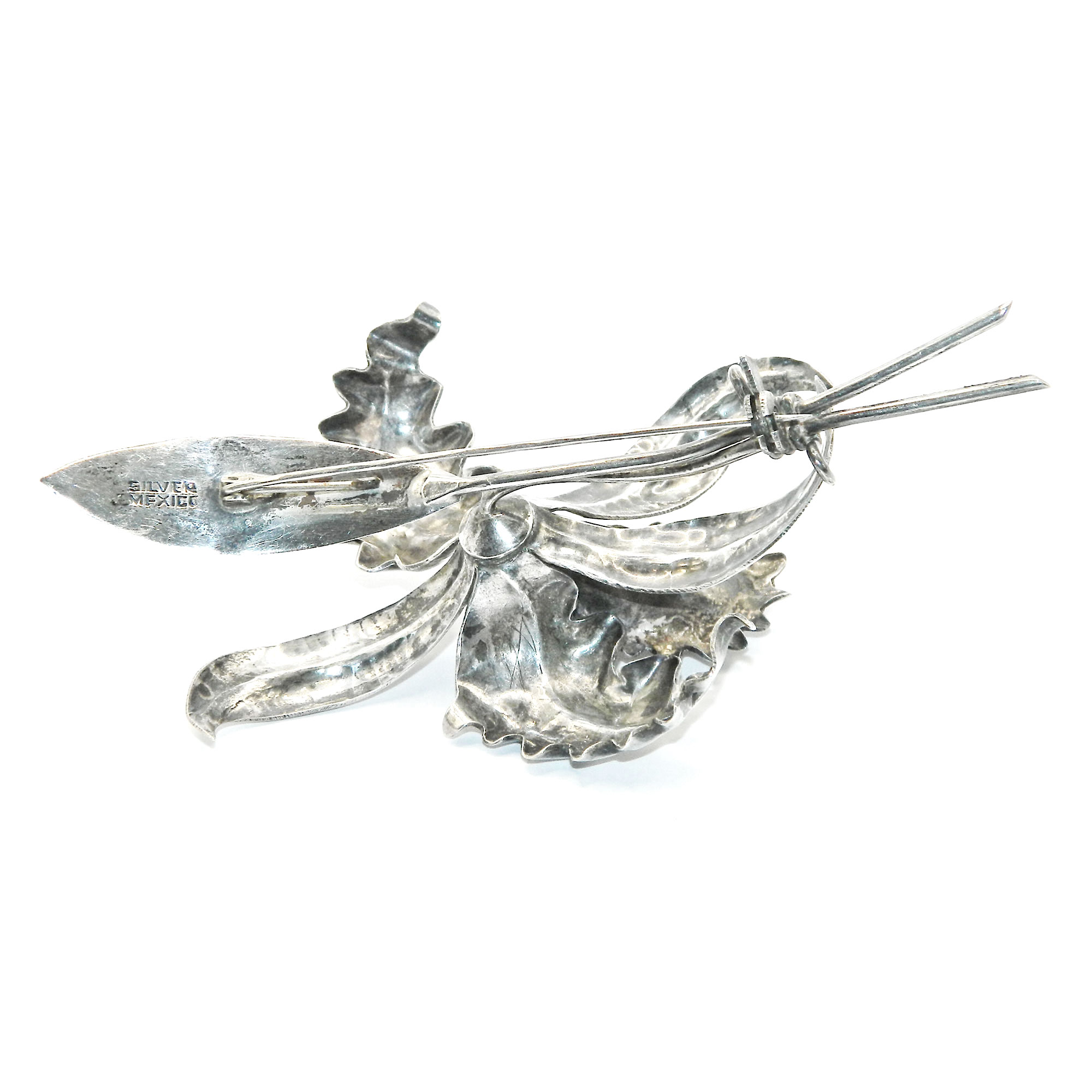 sterling silver lily brooch