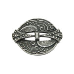 Mexican silver lyre brooch