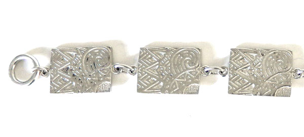 Sterling silver art deco bracelet set