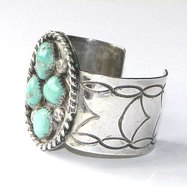 sterling tuquoise cuff bracelet