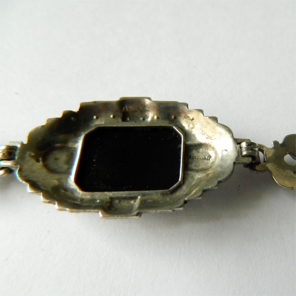 1920's sterling and marcasite bracelet