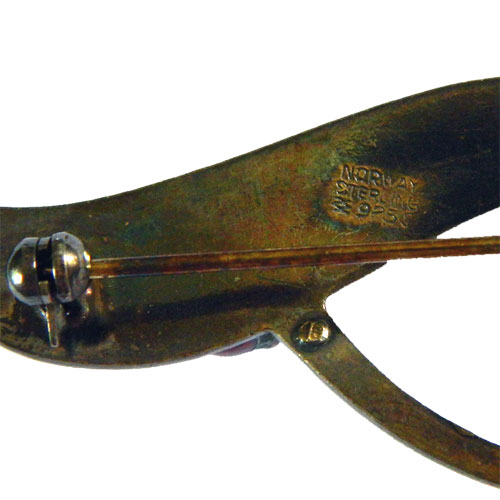 Sterling silver Norwegian brooch