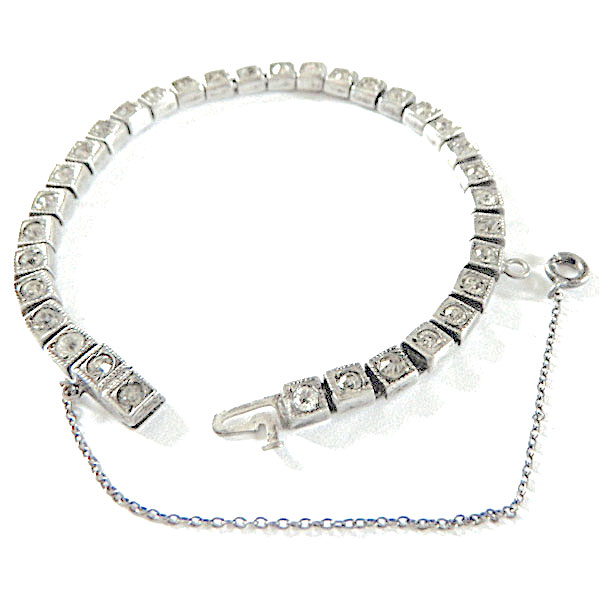 Sterling silver rhinestone bracelet