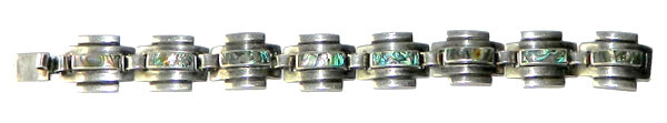 Mexican silver abalone bracelet