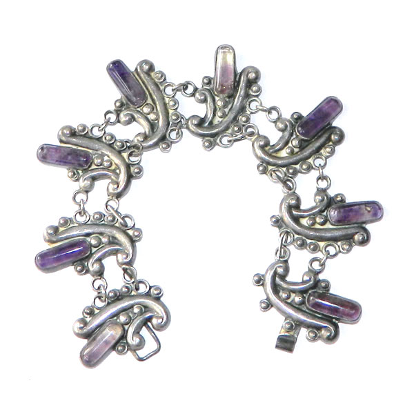 Bernice Goodspeed Mexican silver amethyst bracelet