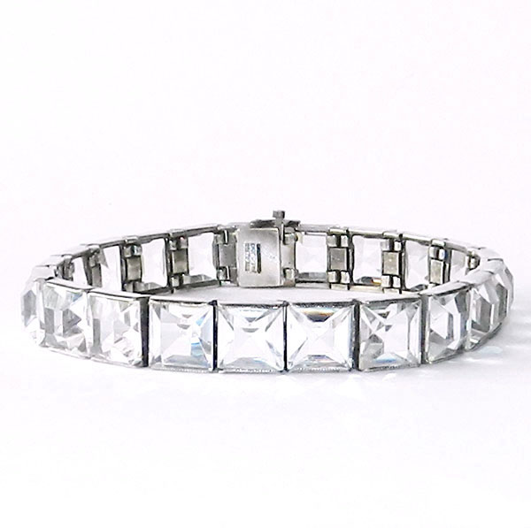 Sterling silver crystal bracelet
