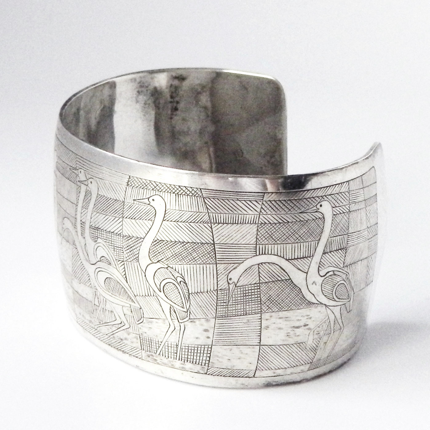 sterling silver stork bracelet