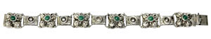 sterling silver chrysoprase bracelet