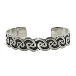 Celtic style Mexican silver cuff bracelet