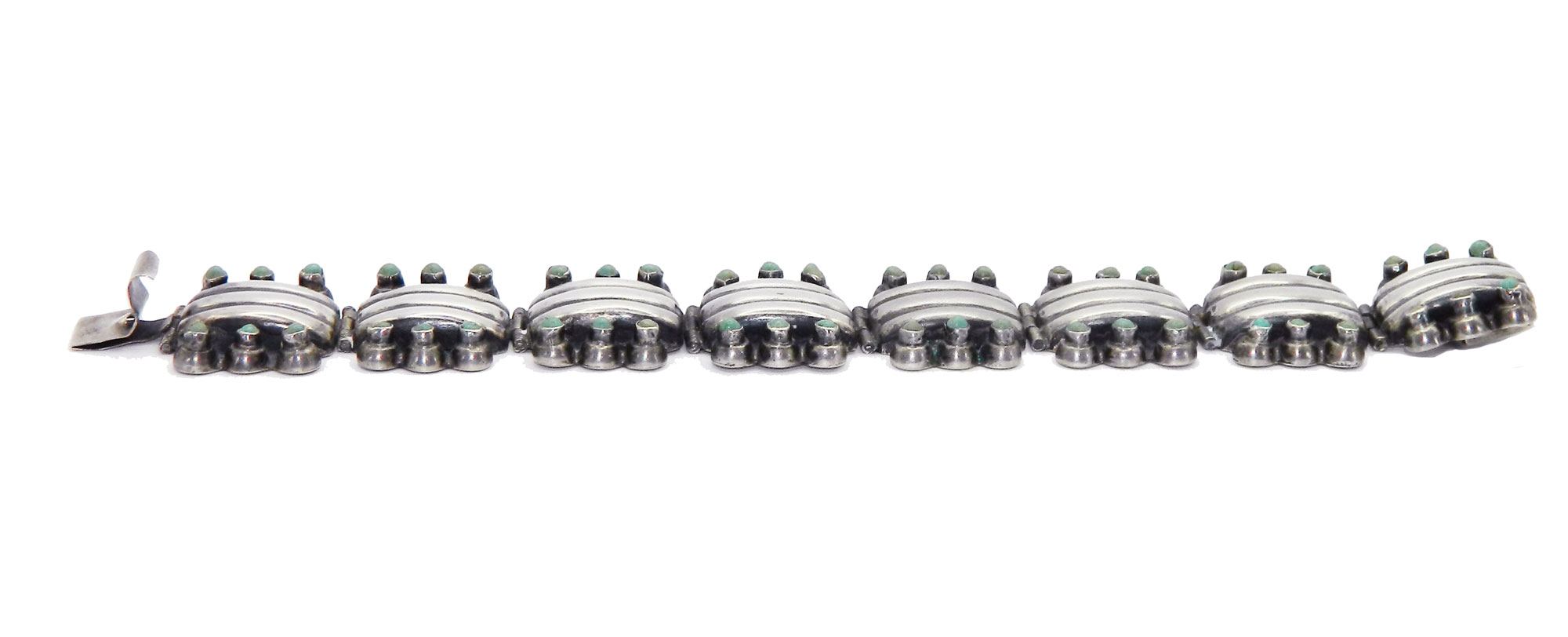 Vintage Mexican silver turquoise bracelet