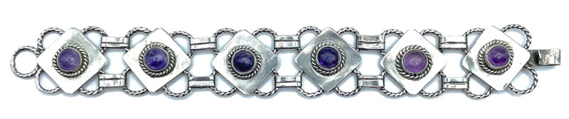 Sterling silver amethyst bracelet