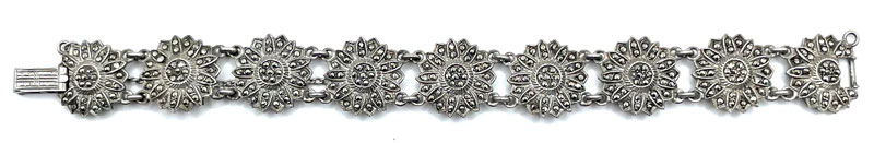 1930s sterling and marcasite bracelet