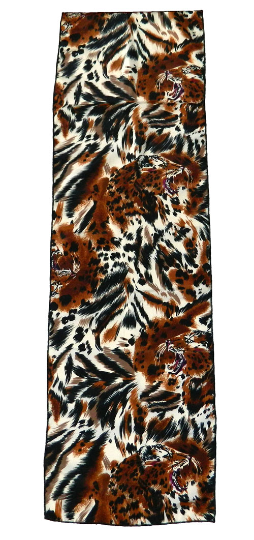 Long leopard print scarf