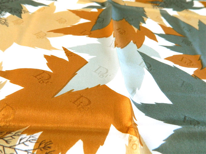 Dior leaf print scarf