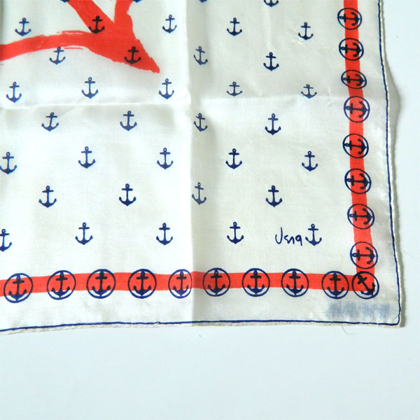 Vintage Vera anchor print scarf