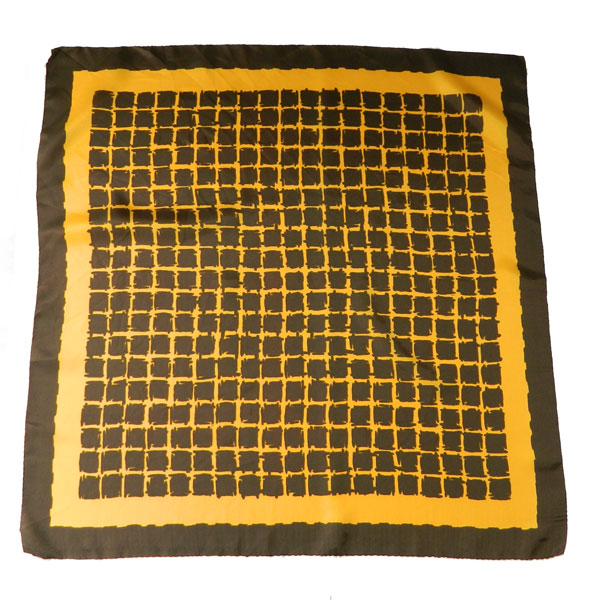 1960's yellow and brown scarf