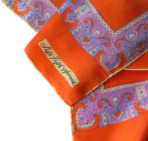 1960's Saks Fifth Avenue silk scarf