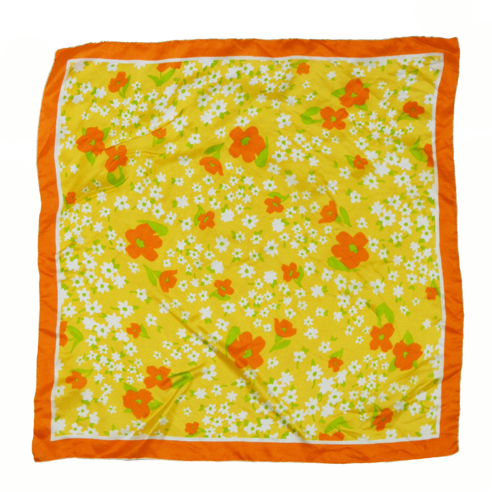 1960s silk floral scarf