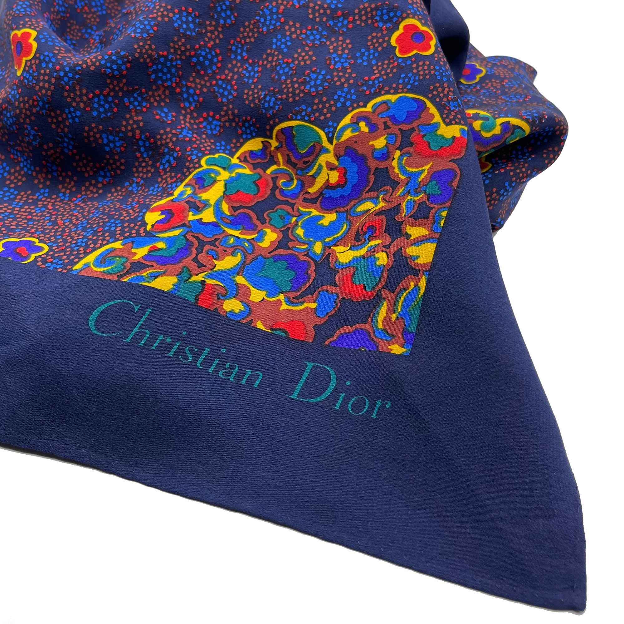 vintage Christian Dior silk scarf