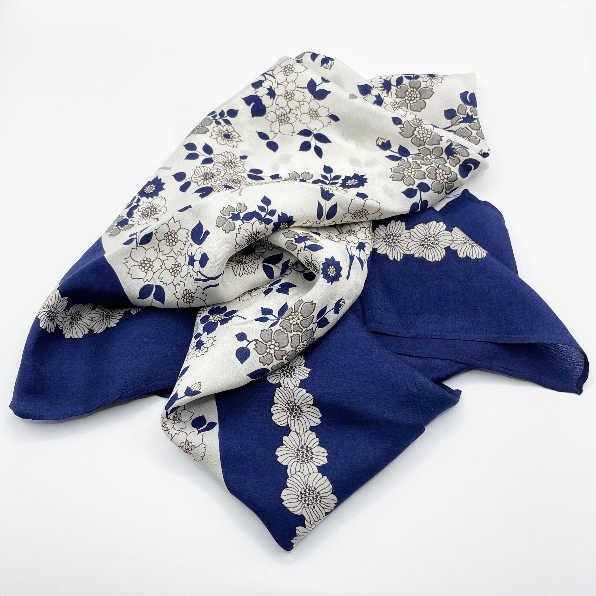 1980s Anne Klein silk scarf