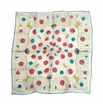 vintage silk screened scarf
