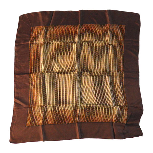 Black and brown silk vintage scarf
