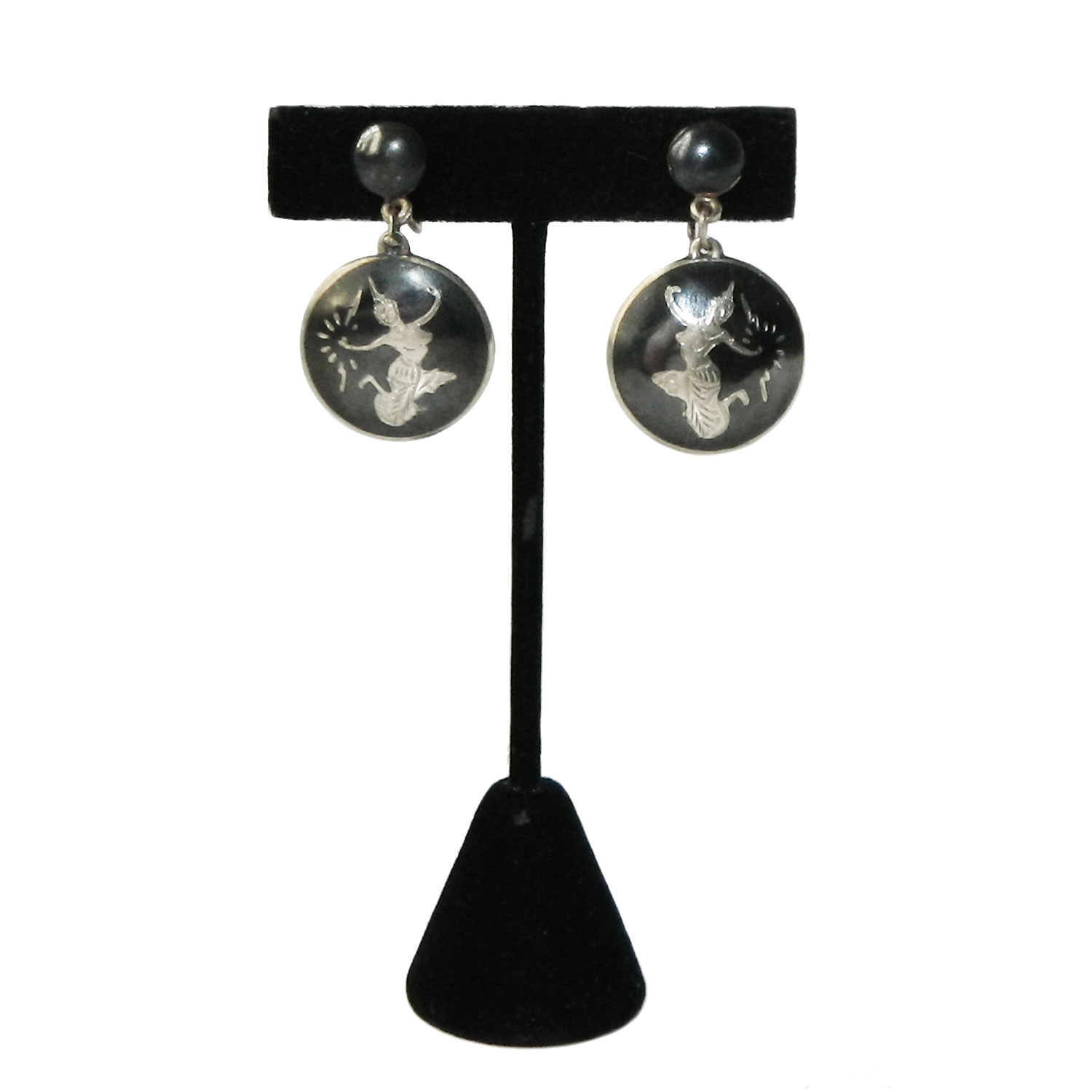 Mexican silver seahorse earrings