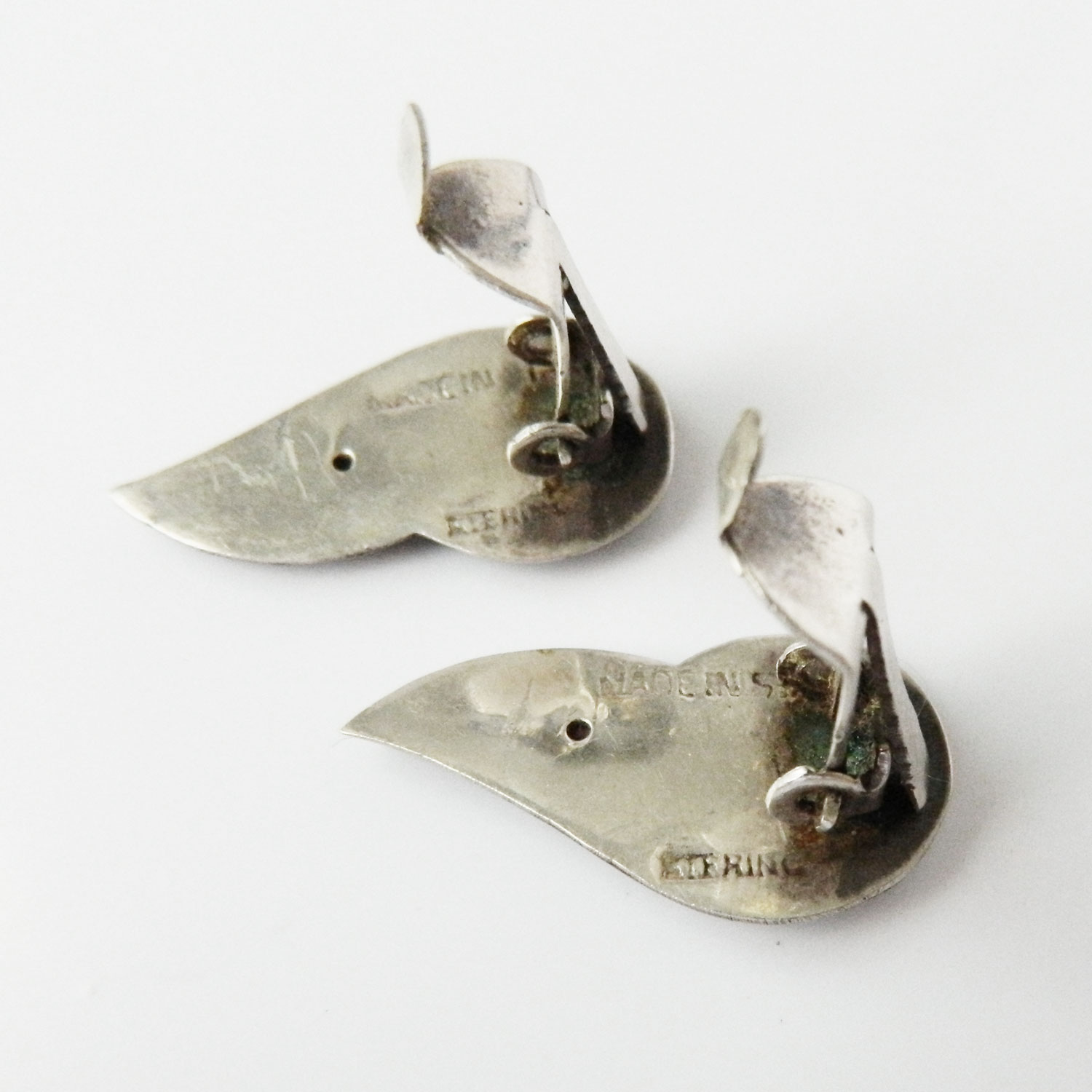 1950s Siam silver earrings