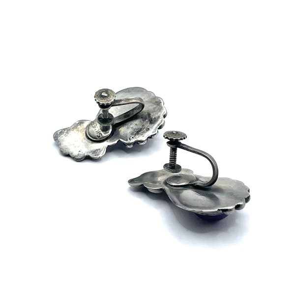 Mexican silver amethyst earrings