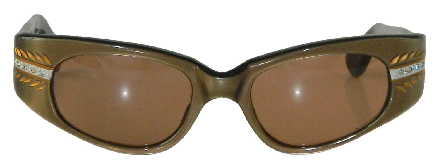 Rhinestone studded cat eye sunglasses
