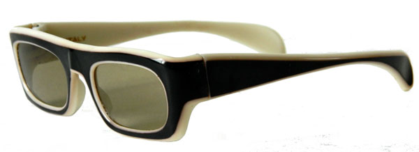 Black and white 1960's mod sunglasses