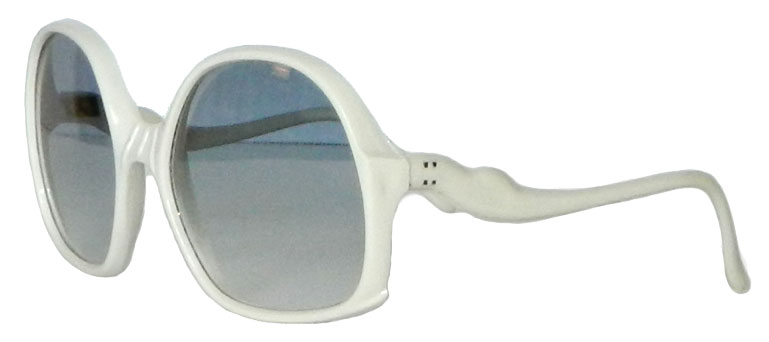 vintage 1980's white sunglasses