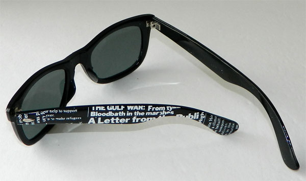 1980's newsprint sunglasses
