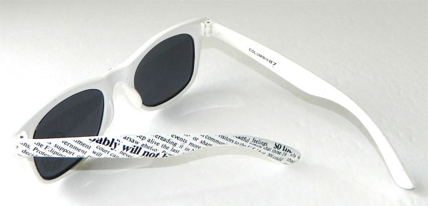 1980's newsprint sunglasses