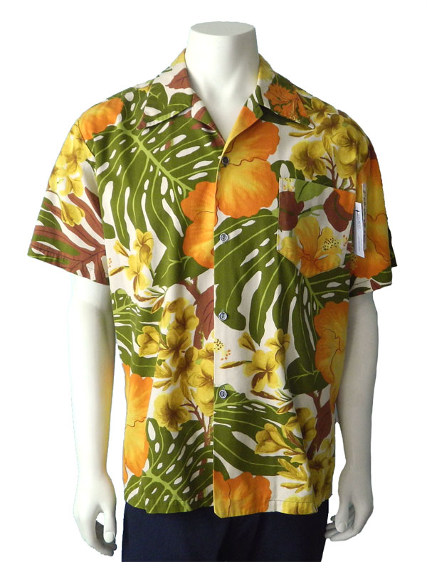 1960's green Hawaiian shirt